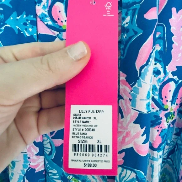 Lilly Pulitzer Floral Sleeveless Maxi Dress - Picture 6 of 6